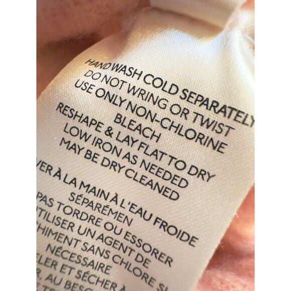 Free People So Low So High Cashmere Sweater Soft Peach XS FP Cropped Turtleneck - Picture 9 of 12